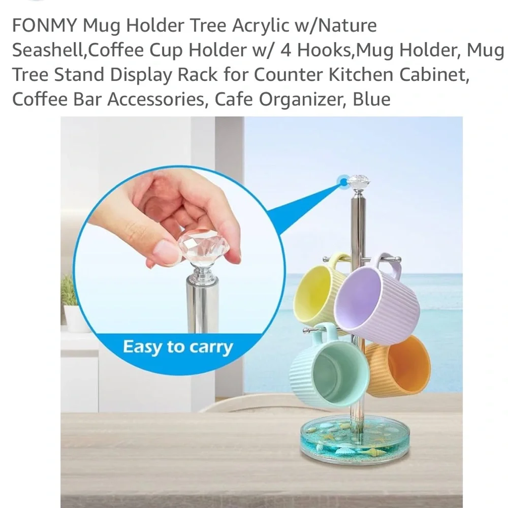 Versatile Mug Tree / Jewelry Organizer Stand by FONMY